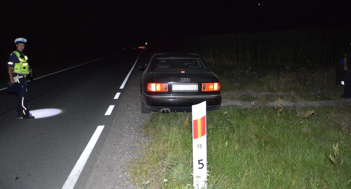 Tragiczny wypadek pod Kodniem: Pieszy potrącony przez audi, ponad promil alkoholu we krwi