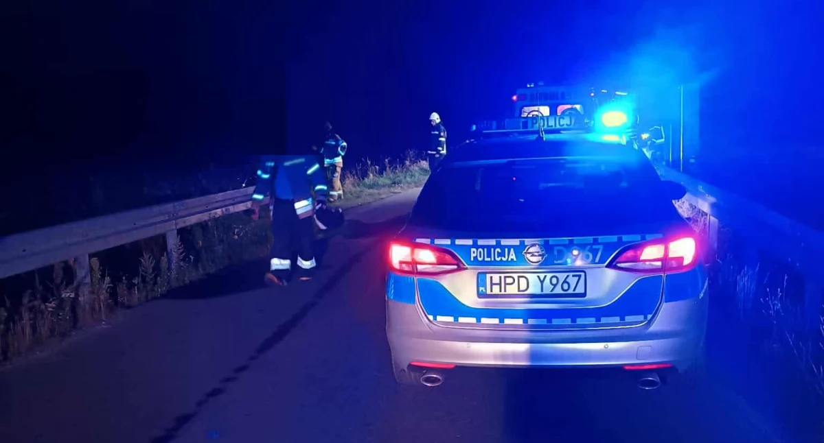 Groźny wypadek pod Łukowem! Motocyklista w szpitalu, z nim jechała 16-latka