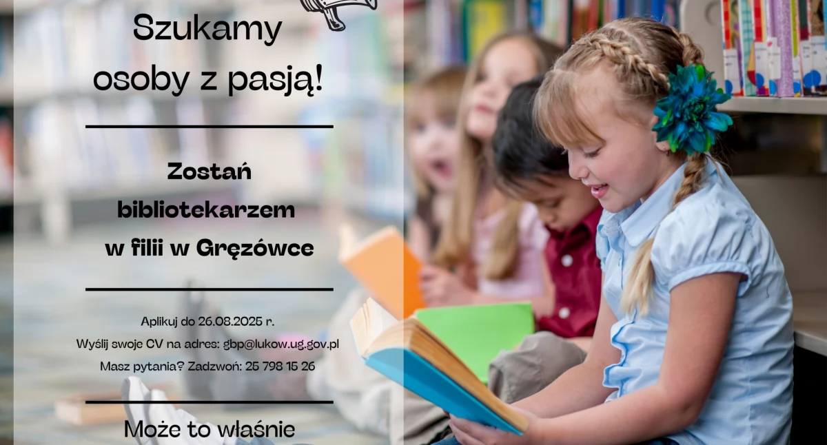 Biblioteka w Gręzówce szuka nowego bibliotekarza. To nie jest zwykła praca