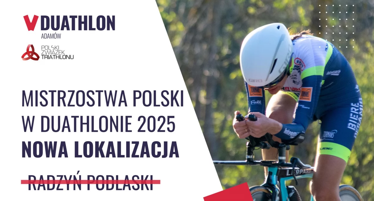 Mistrzostwa Polski w Duathlonie przeniesione do Adamowa. Zawody odbędą się 21 września
