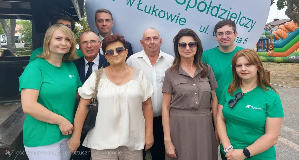 Tłumy przy stoisku Banku Spółdzielczego w Łukowie podczas Dożynek w Kocku