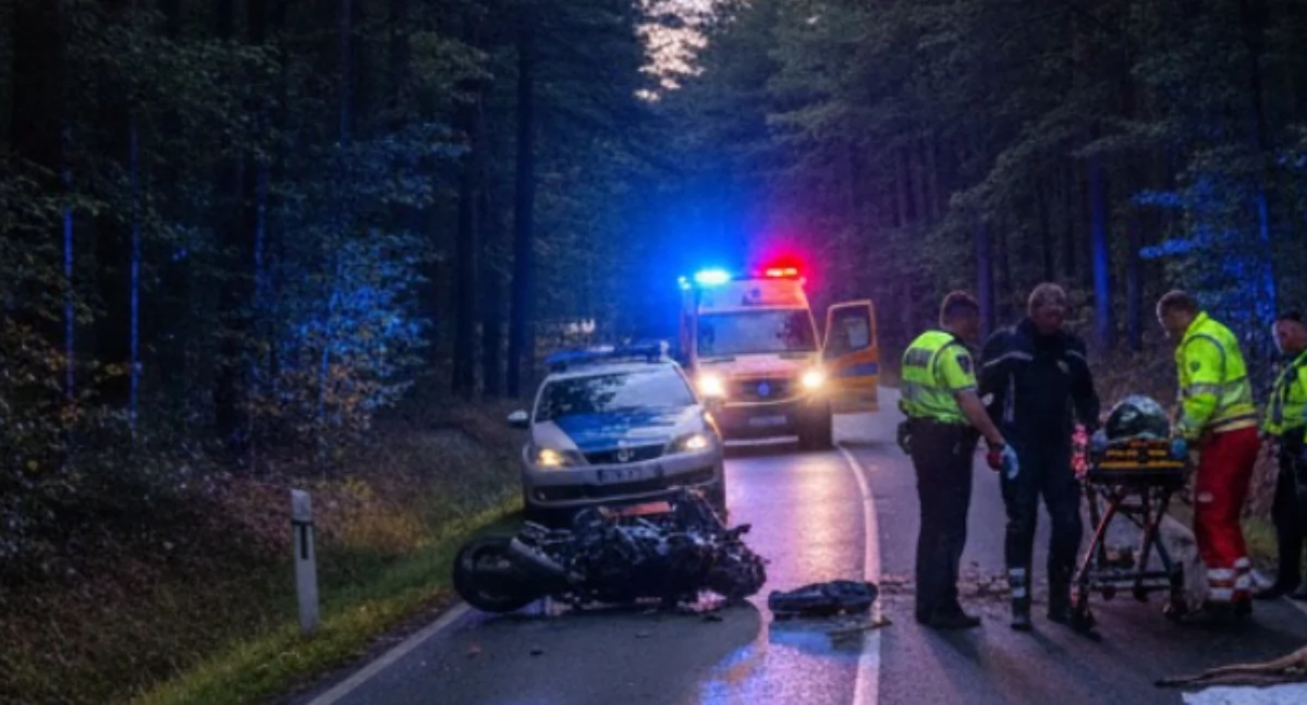 Groźne zderzenie z sarną: Motocyklista w szpitalu