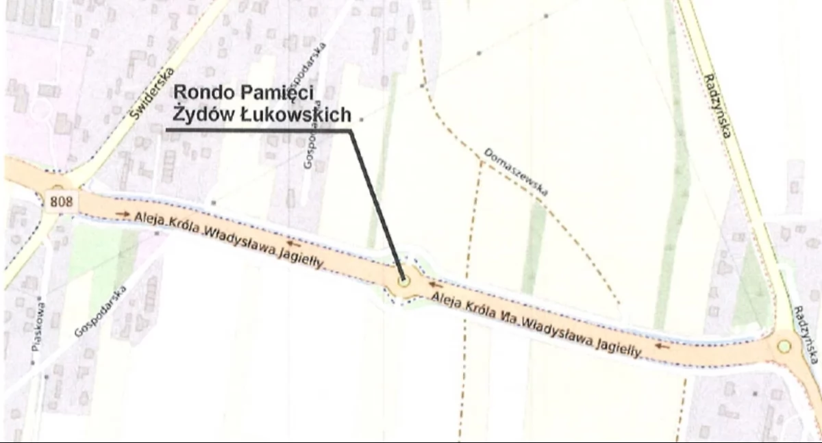 Radny chce monitoringu na Rondzie Pamięci Żydów Łukowskich. Powód? Brawurowi kierowcy