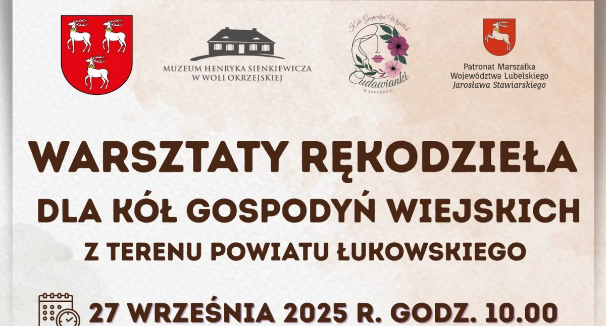 Powiat Łukowski zaprasza KGW na warsztaty rękodzieła z „Łukowiakami”