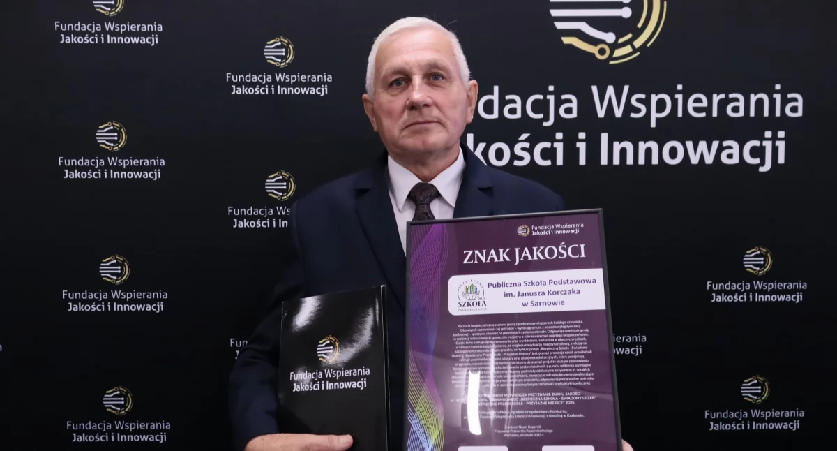 Szkoła w Sarnowie wśród najlepszych w kraju! Zdobyła certyfikat „Bezpieczna Szkoła”