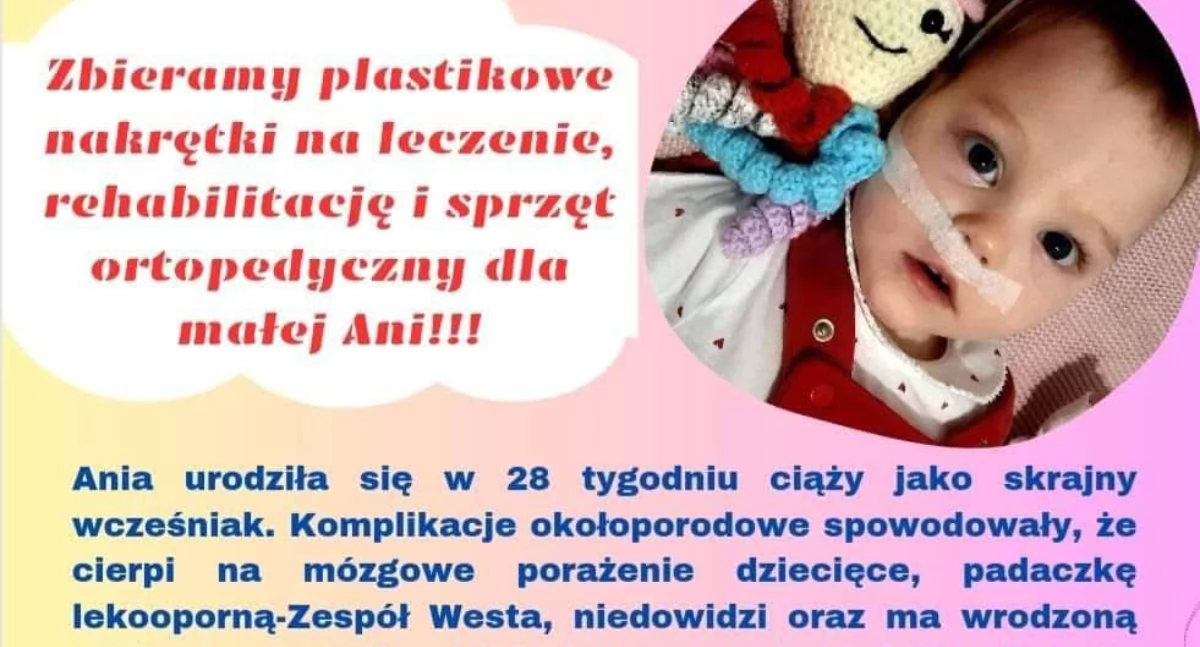 Łuków: Zespół Szkół Nr 1 prowadzi zbiórkę nakrętek dla Angeliki Zińkiewicz i Ani Goławskiej