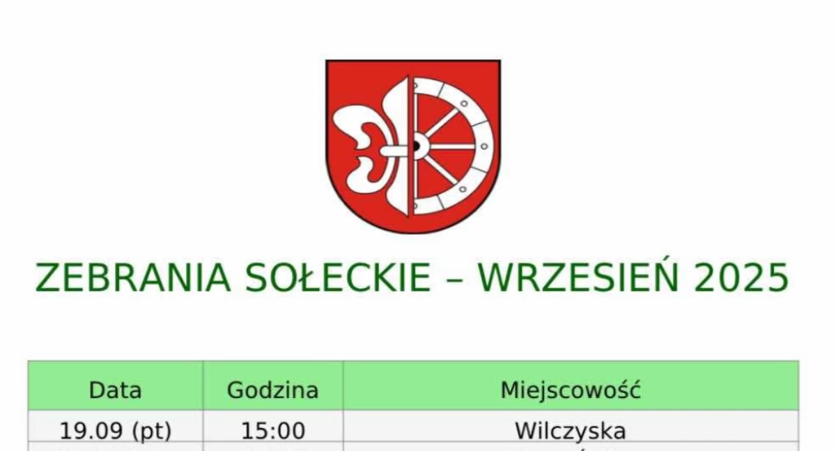 Ruszają zebrania sołeckie w gminie Wola Mysłowska. Sprawdź harmonogram