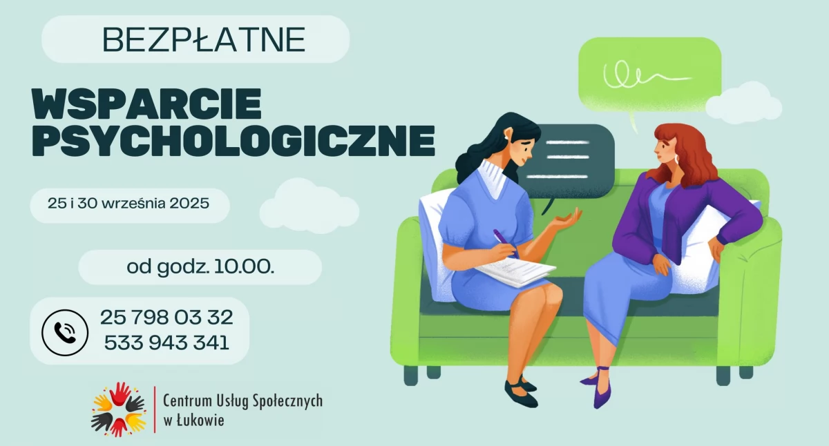 Łuków: Darmowa pomoc psychologiczna dla seniorów 65+ – zapisy już trwają