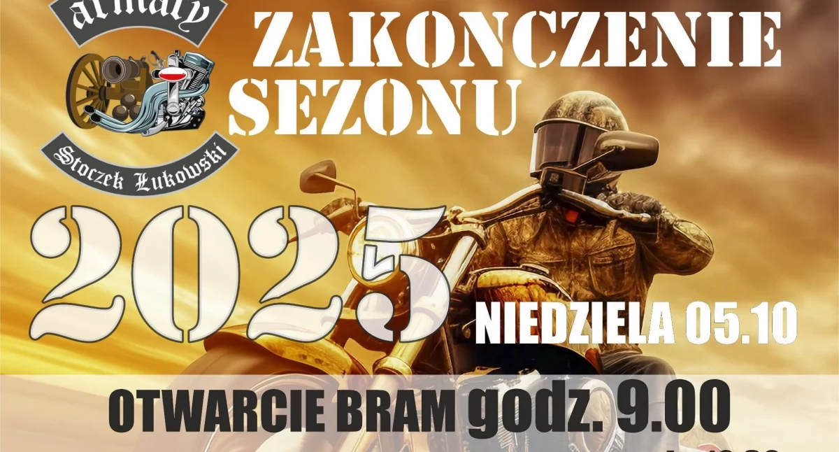 Armaty organizują zakończenie sezonu w Stoczku Łukowskim. Parada i konkursy dla motocyklistów