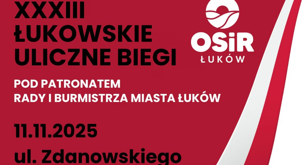 XXXIII Łukowskie Uliczne Biegi Niepodległości. Ruszyły zapisy!