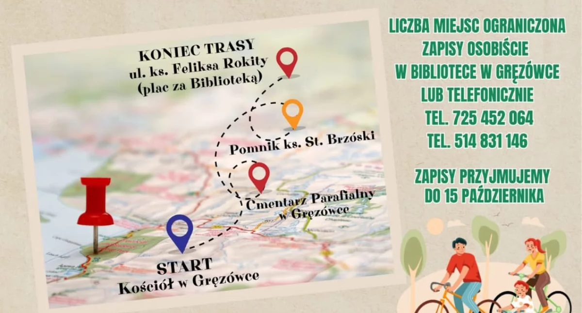 Zapraszamy na Rodzinny Rajd Rowerowy im. ks. Feliksa Rokity w Gręzówce