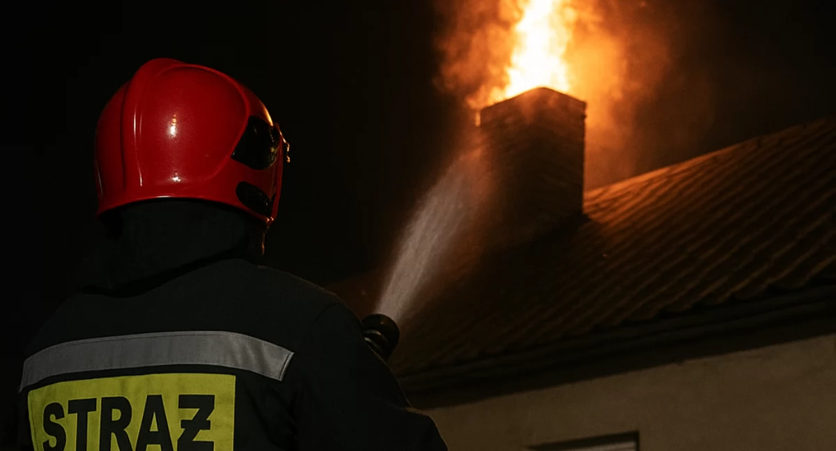 Strażacy walczyli z ogniem w kominach! Czad mógł wypełnić domy w dwóch wsiach