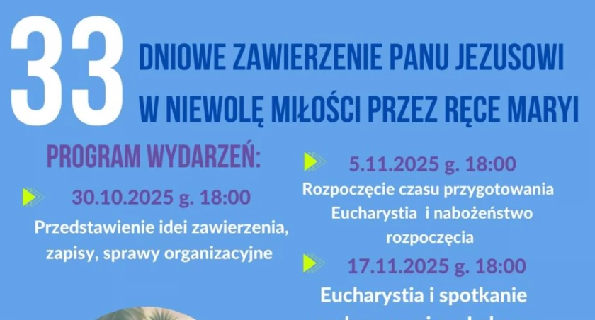 33 dni duchowego przygotowania w Łukowie. Rozpoczyna się zawierzenie Jezusowi przez Maryję