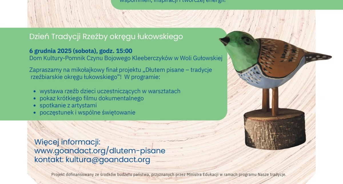 W Woli Gułowskiej wracają do tradycji rzeźbiarstwa. Dom Kultury zaprasza na wyjątkowe warsztaty