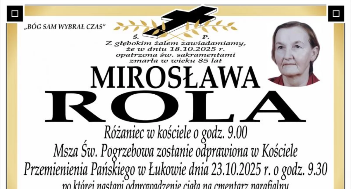 Nie żyje Mirosława Rola, wieloletnia pracownica Powiatowego Urzędu Pracy w Łukowie