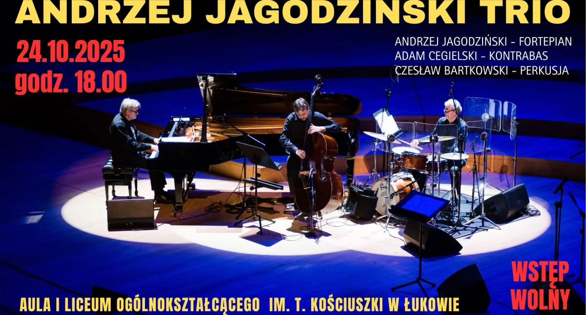 Koncert Andrzeja Jagodzińskiego Trio w Łukowie. Muzyczne święto z okazji 80-lecia szkoły muzycznej
