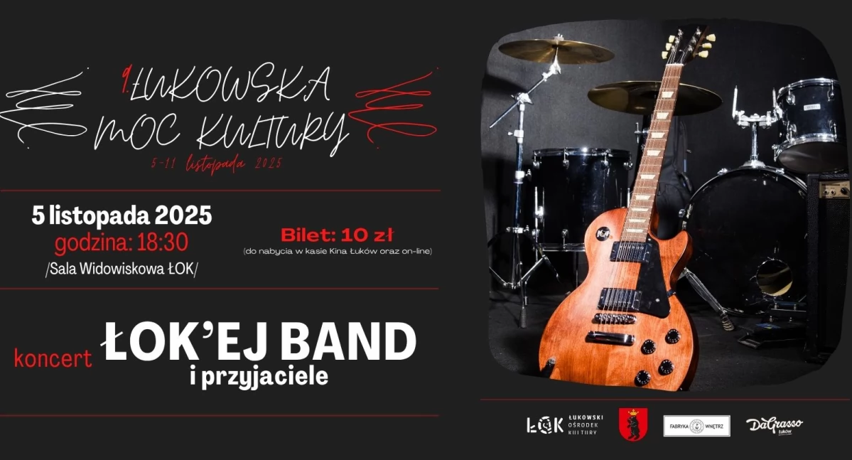 Ł’OKej Band z nowym repertuarem! Koncert w ramach Łukowskiej Mocy Kultury już 5 listopada