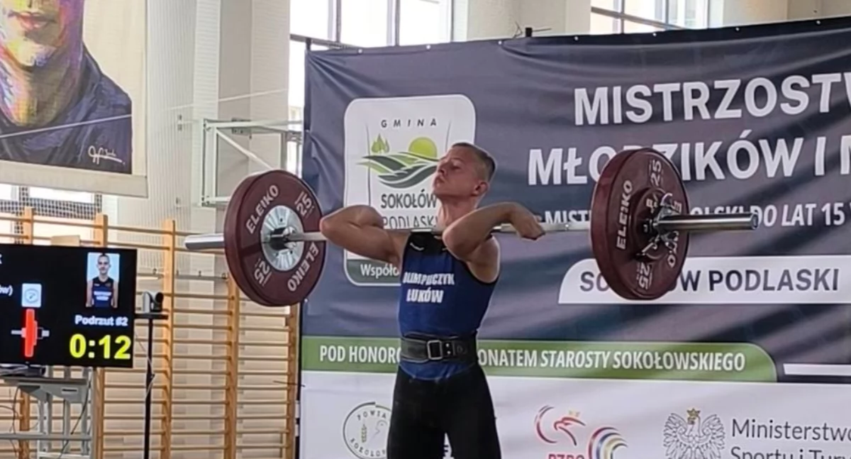 Srebrny Medal dla Łukowa! Paweł Młynarczyk Wicemistrzem Polski Młodzików w Podnoszeniu Ciężarów