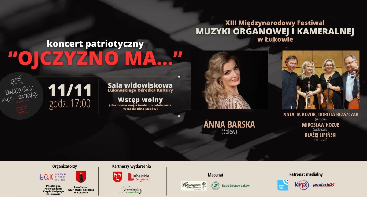 „Ojczyzno ma…”: Koncert Patriotyczny w Łukowskim Ośrodku Kultury