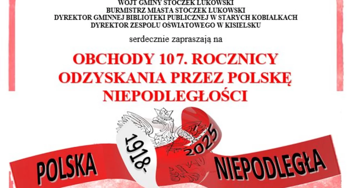 Obchody Święta Niepodległości w Stoczku Łukowskim potrwają kilka dni
