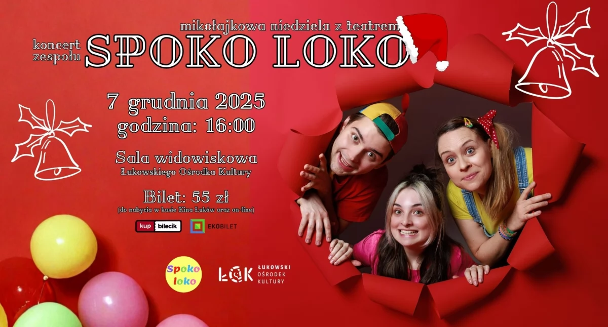 Spoko Loko w ŁOK: Rodzinny koncert Mikołajkowy już 7 grudnia