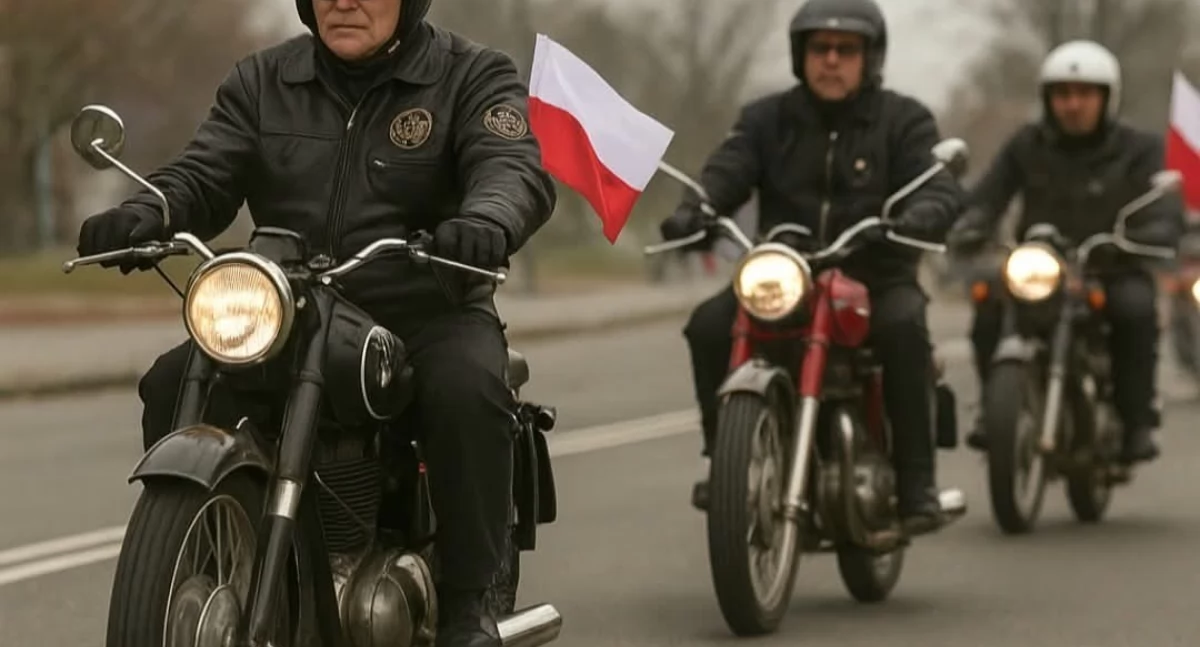 Huk silników uczci Święto Niepodległości w Łukowie