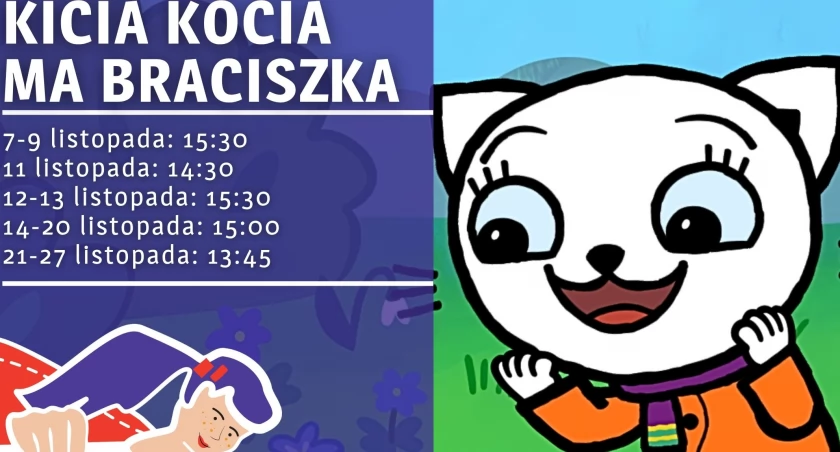 Polska animacja dla najmłodszych „Kicia Kocia ma braciszka” w Kinie Łuków 