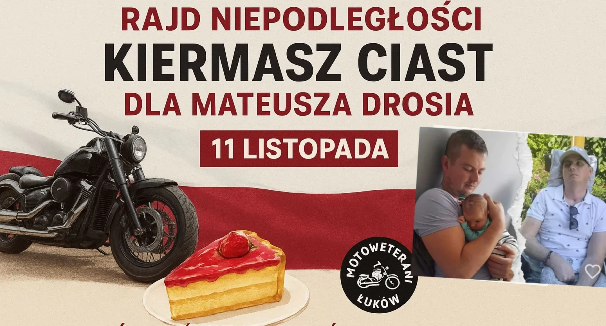 Słodka pomoc w Dzień Niepodległości: Kiermasz ciast dla Mateusza Drosia