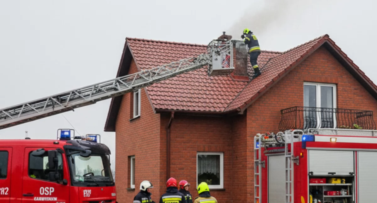 Pożar sadzy w Kkominie: Szybka akcja strażaków w Grudzi! 