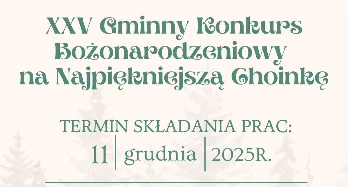 Jubileuszowy konkurs w Gminie Łuków. Poszukiwana najpiękniejsza choinka