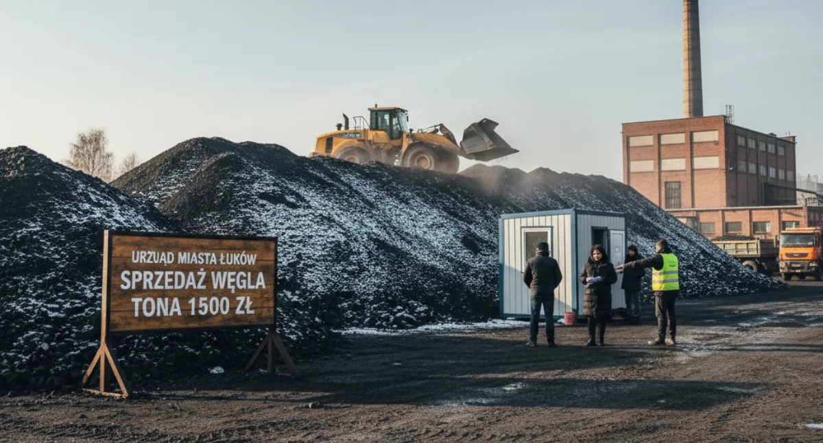 Ostatnia Szansa na Węgiel z Miejskich Zapasów w Łukowie. Tona za 1500 zł!