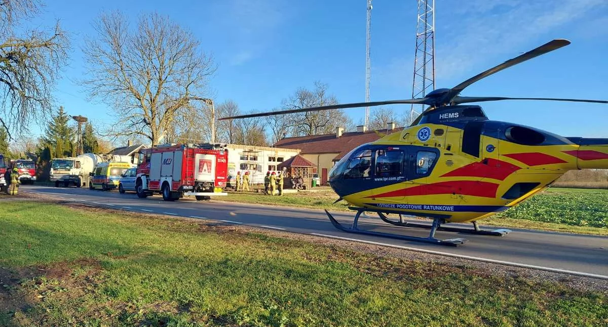 Zawalił się strop na budowie! Trzech pracowników rannych trafiło do szpitala
