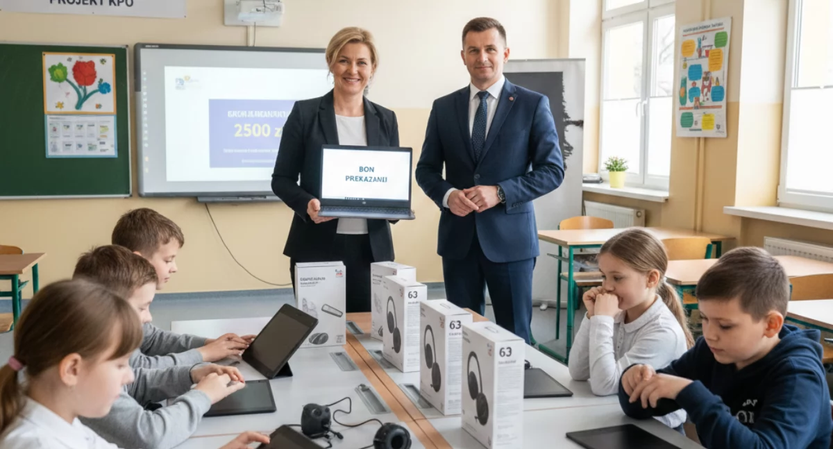 Łuków inwestuje w przyszłość: 63 nowe zestawy do zdalnej nauki dla szkół i nowe laptopy dla nauczycieli – Kto dostał Bony?