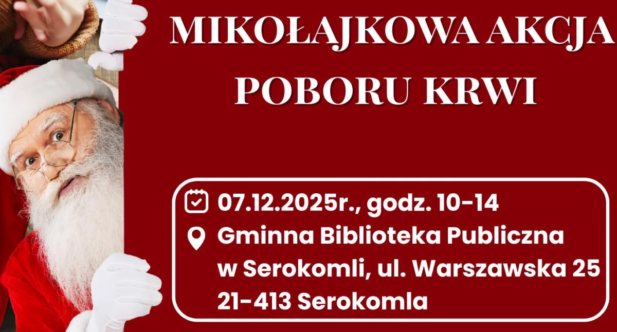 HDK „Ostoja” zaprasza do Serokomli na Mikołajkową zbiórkę Krwi