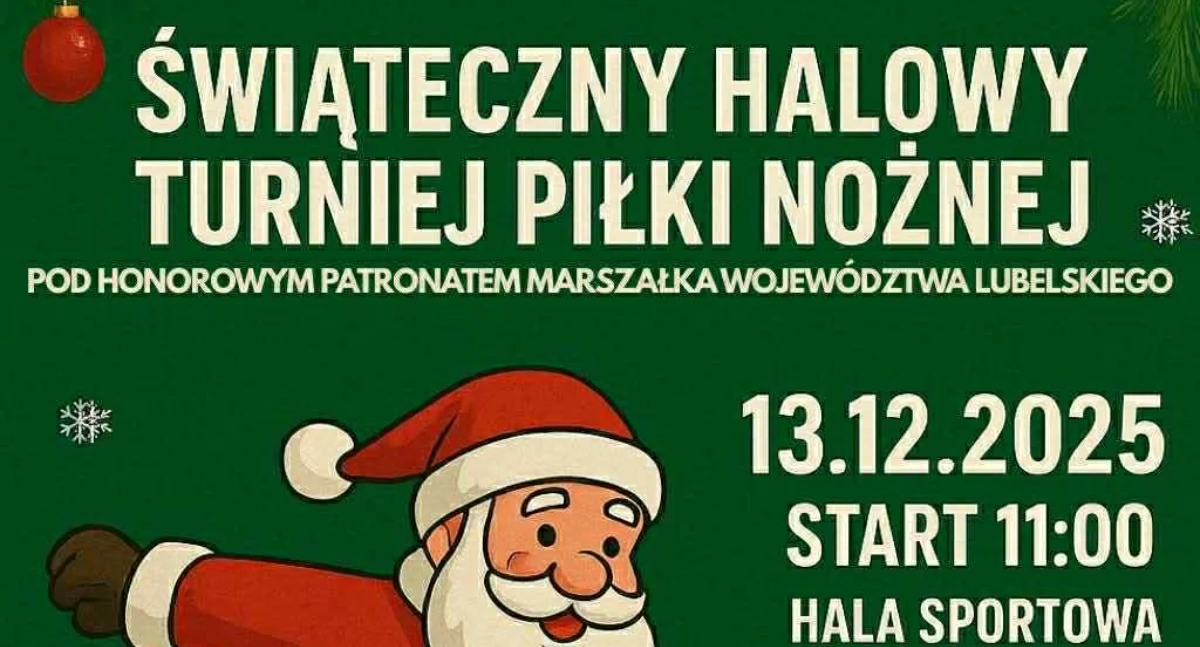 Świąteczny halowy Turniej Piłki Nożnej w Stoczku Łukowskim 