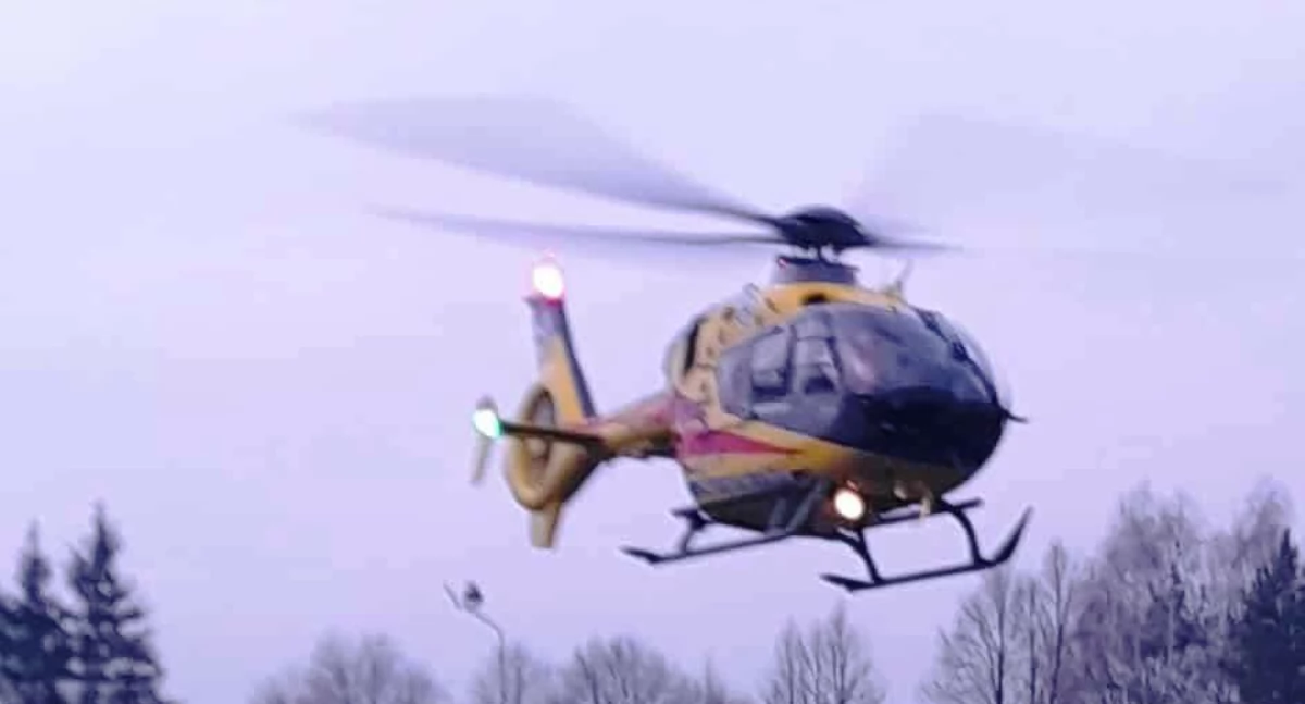 LPR w akcji!  Strażacy z Krzywdy i Łukowa w dynamicznym zabezpieczeniu lądowiska dla śmigłowca ratunkowego