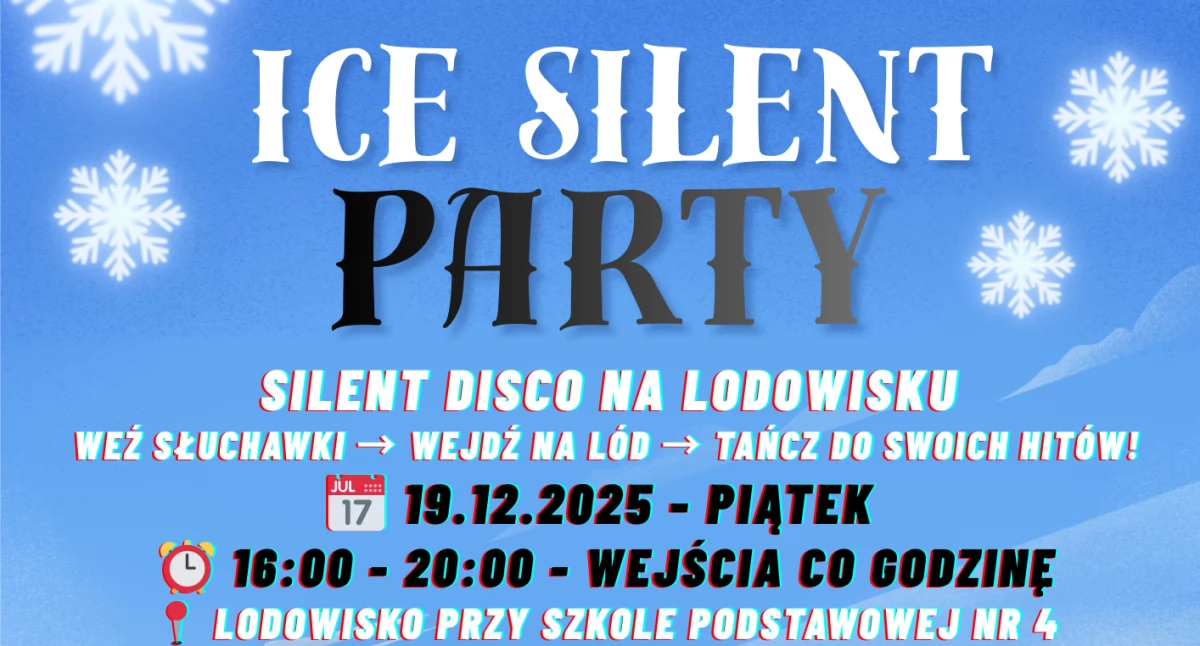 Łuków: Lodowisko ożyje! Nadchodzi ICE SILENT PARTY – Integracja w rytmie ciszy