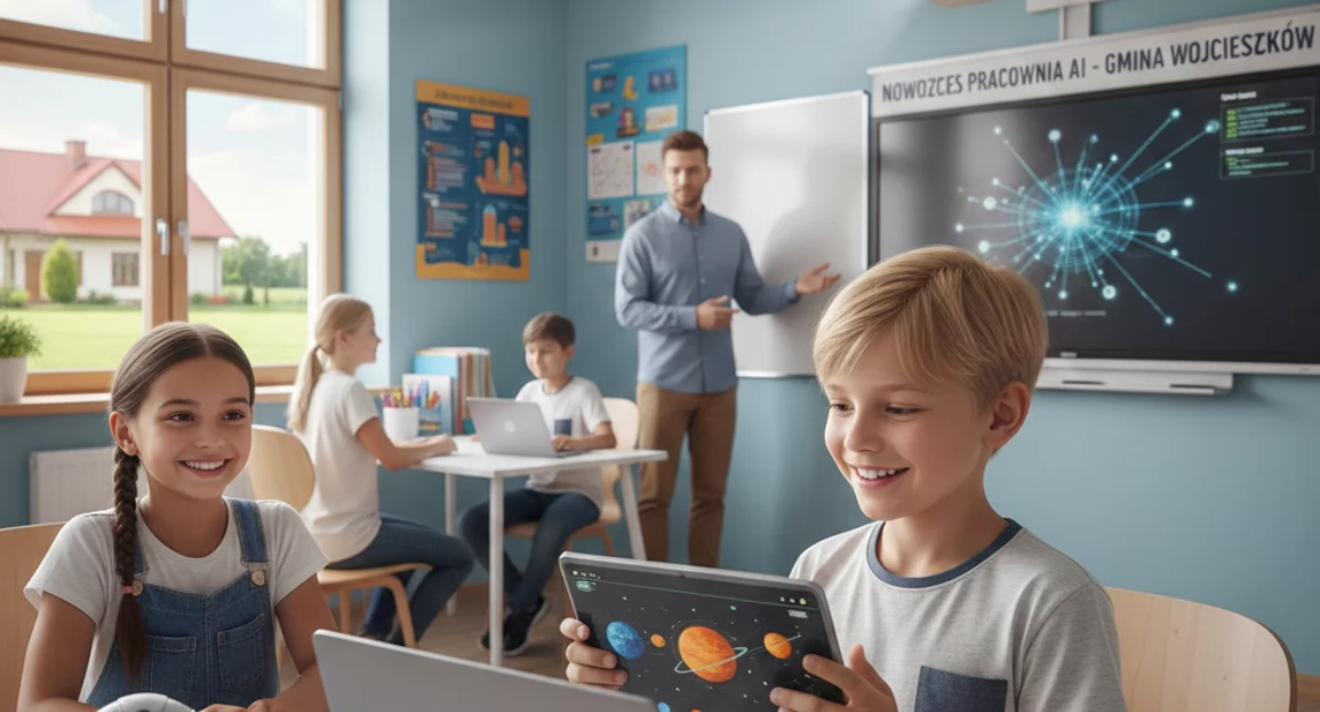 Wielkie zmiany w szkołach gminy Wojcieszków: Nowe laptopy i pracownie AI dzięki dotacji z Unii