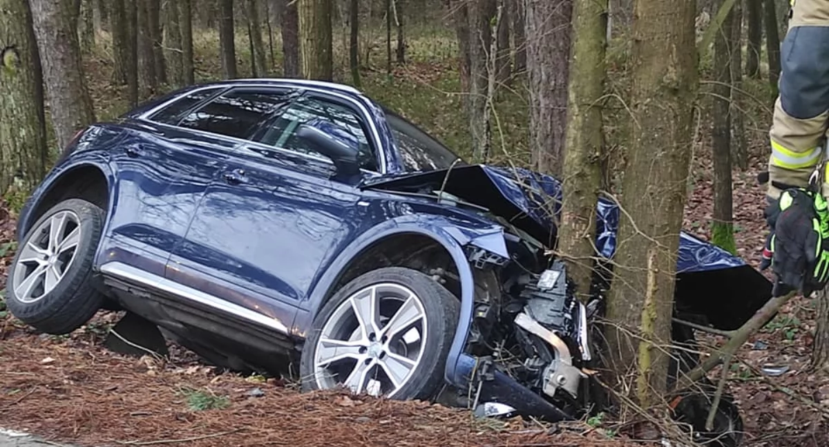Wypadł z drogi w przedświąteczny poniedziałek. Wielka mobilizacja służb pod Łukowem