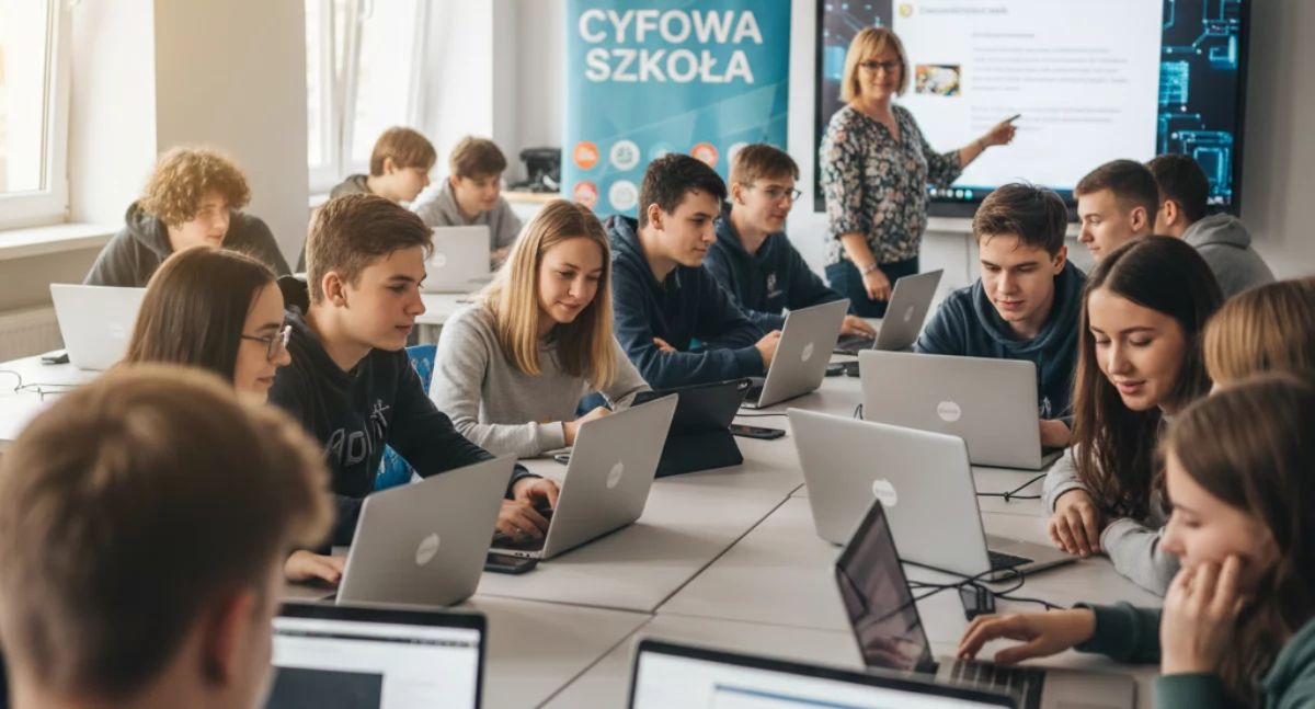 Cyfrowa rewolucja w szkołach Powiatu Łukowskiego. Nowoczesny sprzęt trafił do uczniów