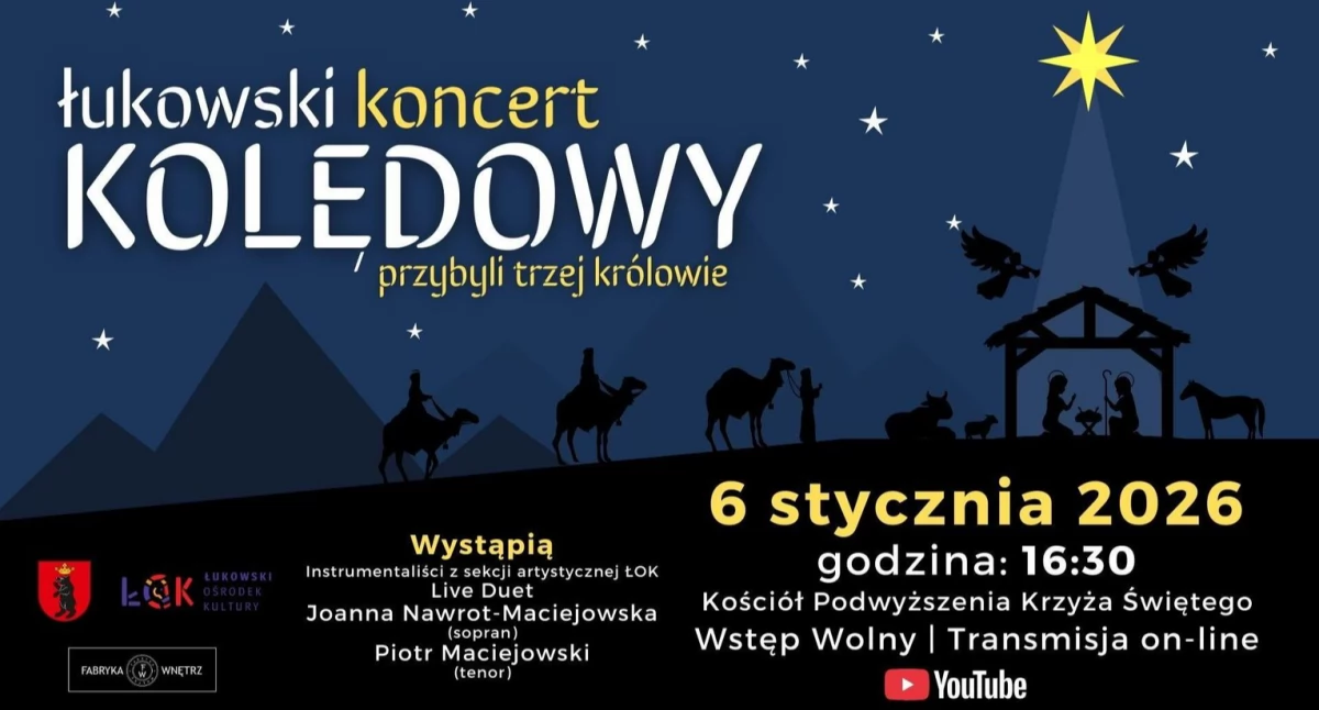 Łukowski Koncert Kolędowy Przybyli Trzej Królowie już 6 stycznia w kościele Podwyższenia Krzyża Świętego