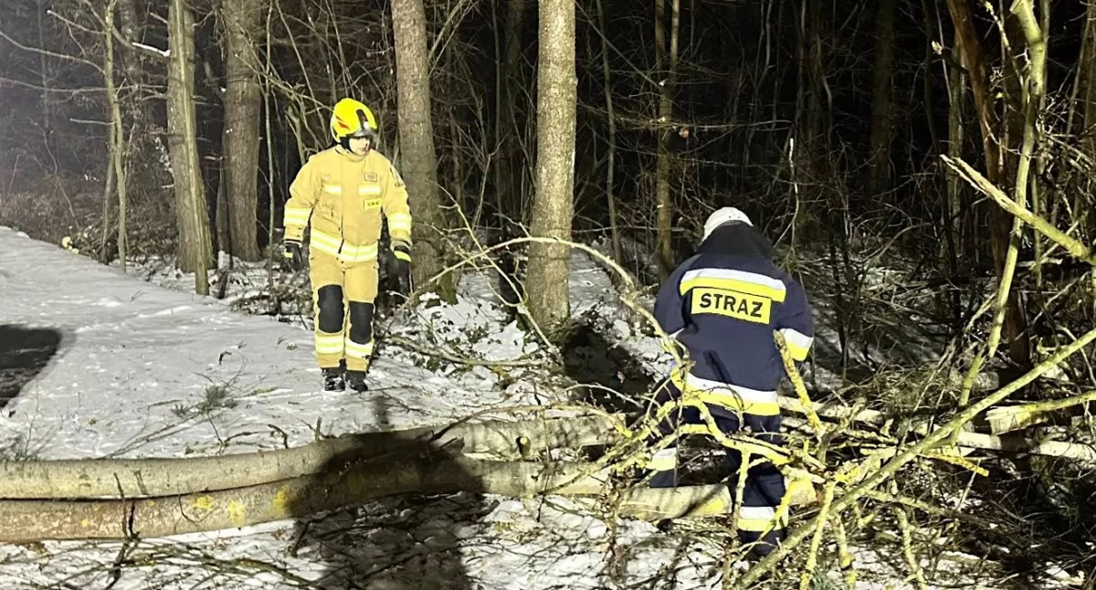 Nocna pułapka na trasie do Gózdu. Strażacy w walce z czasem i żywiołem