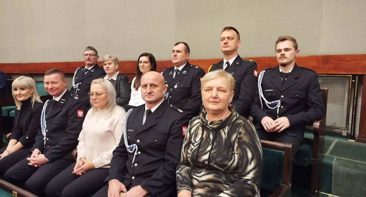 Strażacy z OSP Stanin u Sławomira Skwarka. Tak wyglądał ich dzień w Sejmie