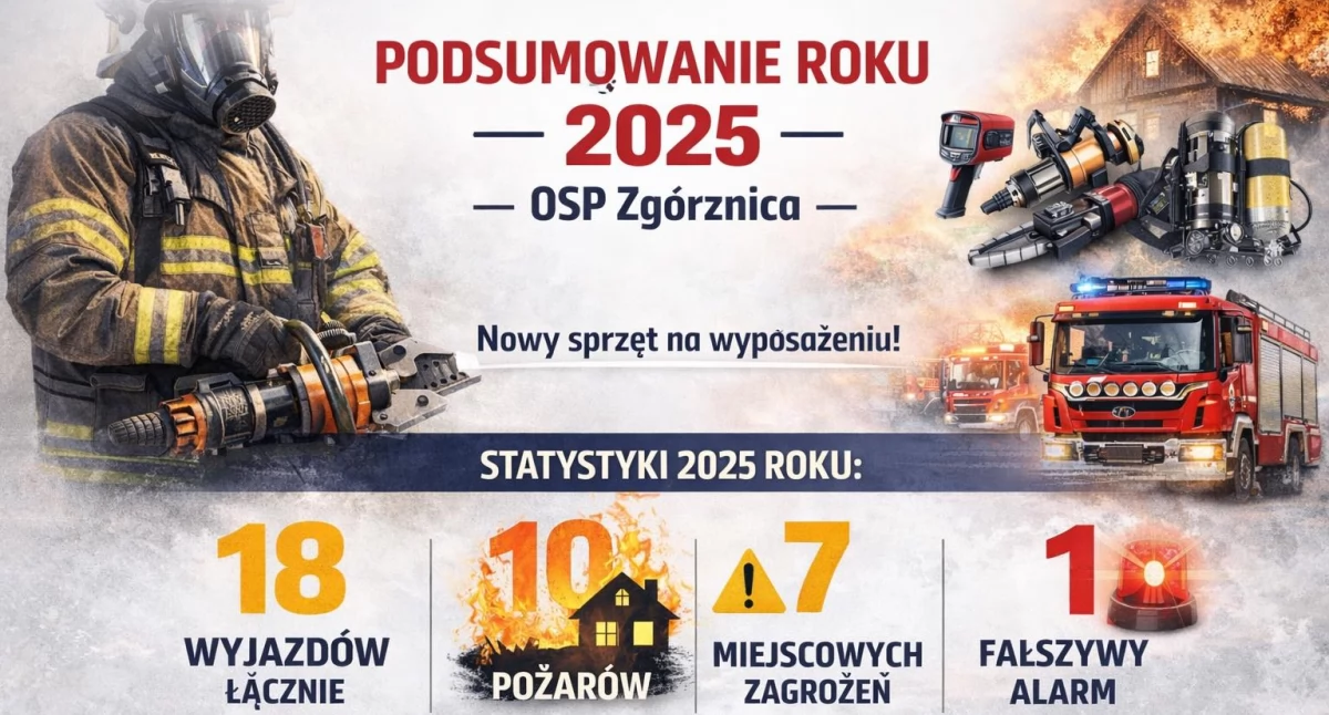 OSP Zgórznica w elicie KSRG! 18 akcji i nowoczesny sprzęt w 2025 roku.