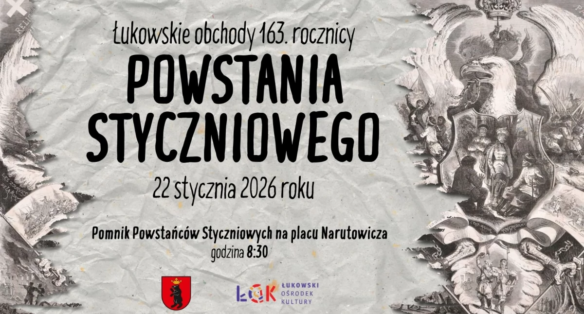 Łuków wspomni bohaterów Powstania Styczniowego pod pomnikiem na Placu Narutowicza 