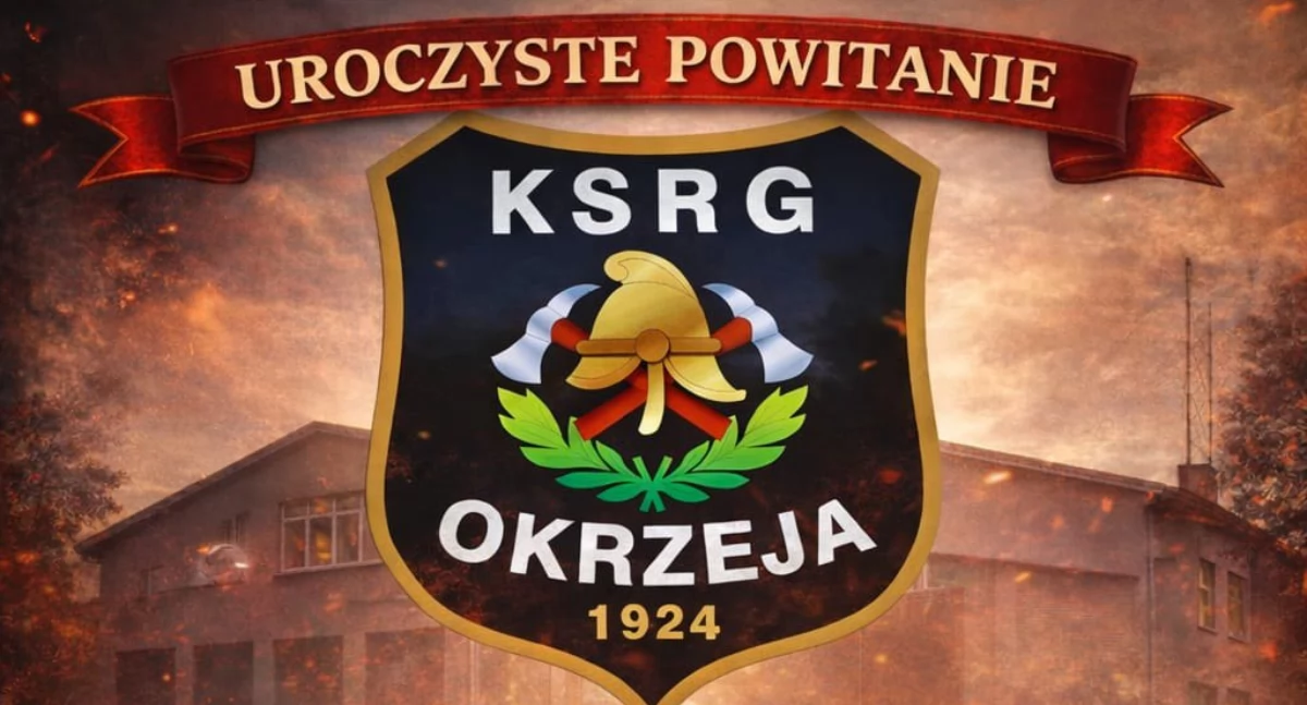 Nowy wóz strażacki w Okrzei: wielkie powitanie i strażacki grill dla mieszkańców