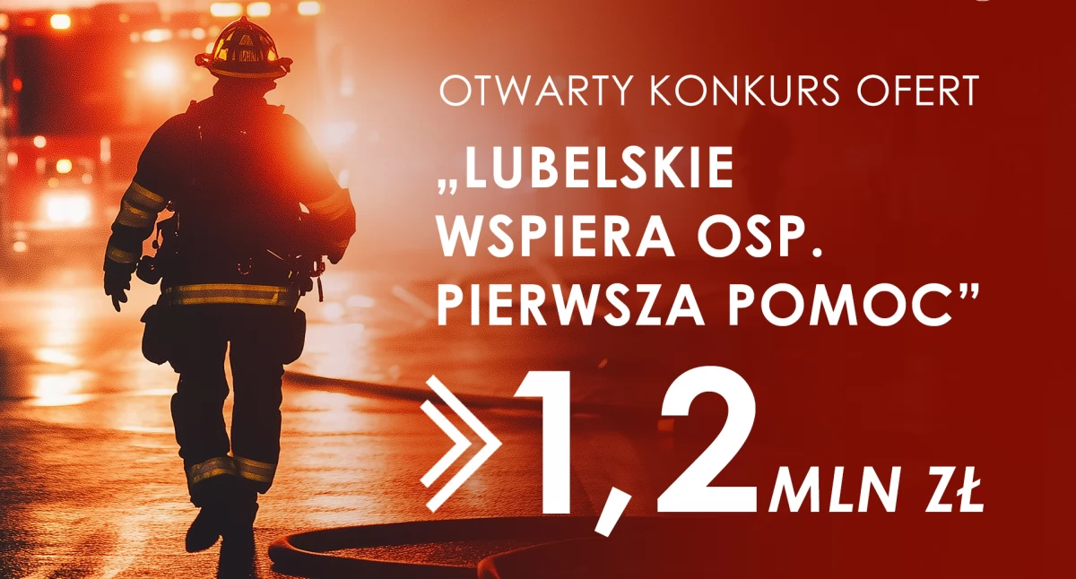 Lubelskie wspiera OSP: 1,2 mln zł na szkolenia z pierwszej pomocy dla strażaków
