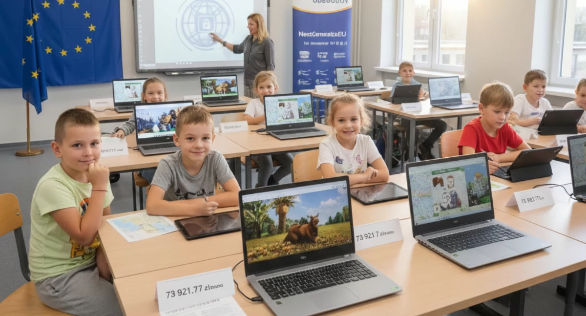 Pieniądze z UE na sprzęt komputerowy dla szkoły w Stoczku Łukowskim: Laptopy i tablety ożywiają naukę!