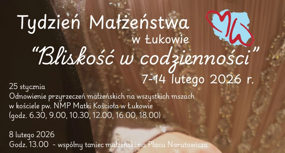 Łuków: Tydzień Małżeństwa 2026. Program i harmonogram wydarzeń