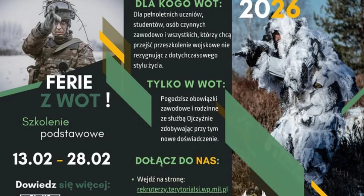 Ferie z WOT 2026. Nabór trwa.